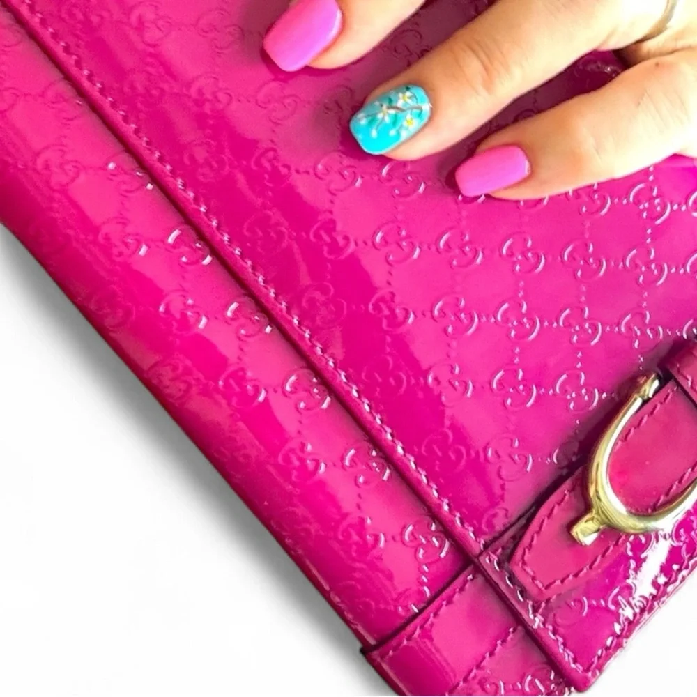 Gucci Guccissima Patent Leather Wallet